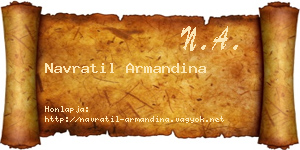Navratil Armandina névjegykártya